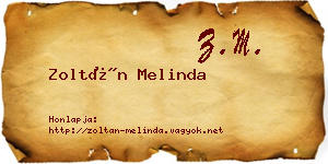 Zoltán Melinda névjegykártya