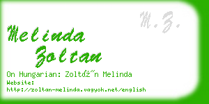 melinda zoltan business card
